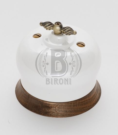 Bironi | B2-201-010/18 выключатель 1-клав проходной  Фаберже перламутр керамика Bironi